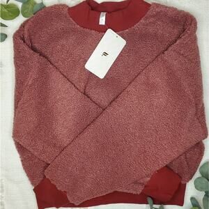 Fabletics Maria Polar Fleece Pullover in Brick